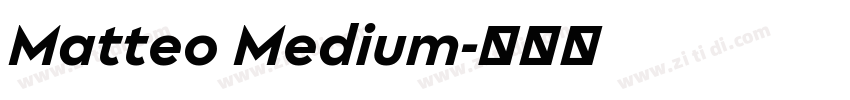 Matteo Medium字体转换